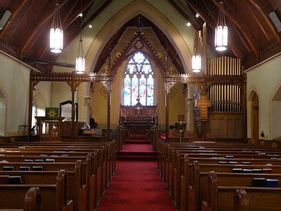 Interior of Christ Church, Gananoque Ontario
