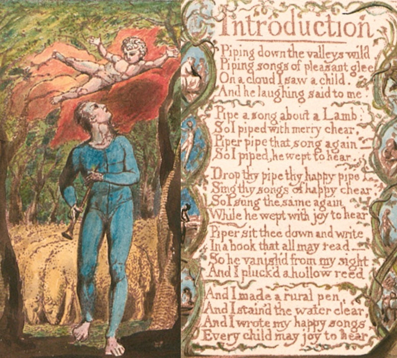 Songs of Innocence and Experience (frontispiece and introduction), (1789), William Blake